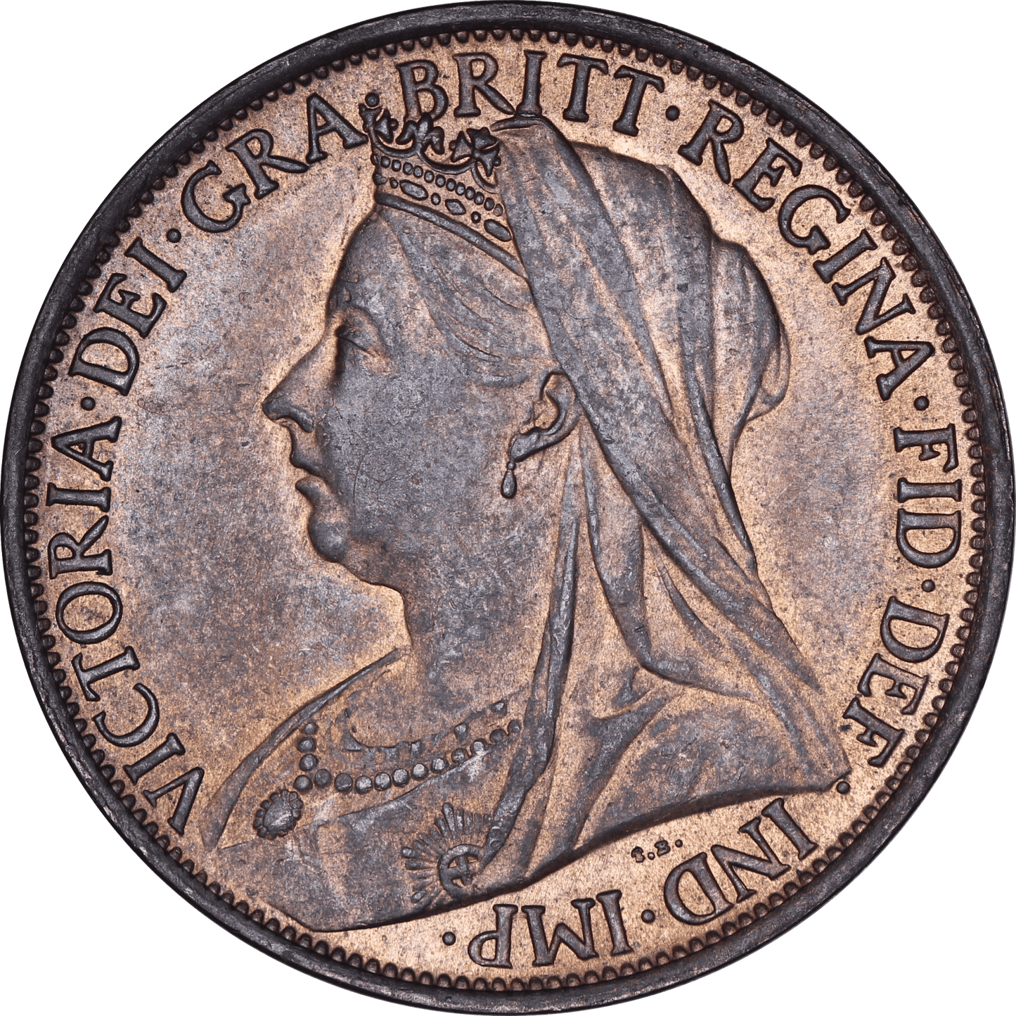 1901 Queen Victoria One Penny - AUNC - S.3961
