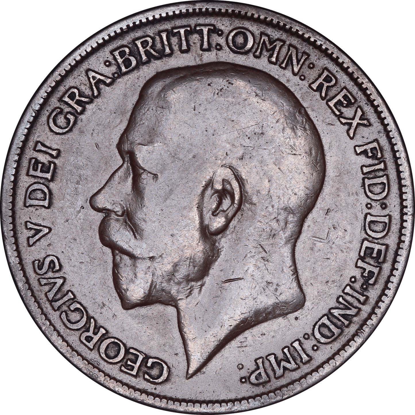 1918 KN King George V Penny - F - S.4053