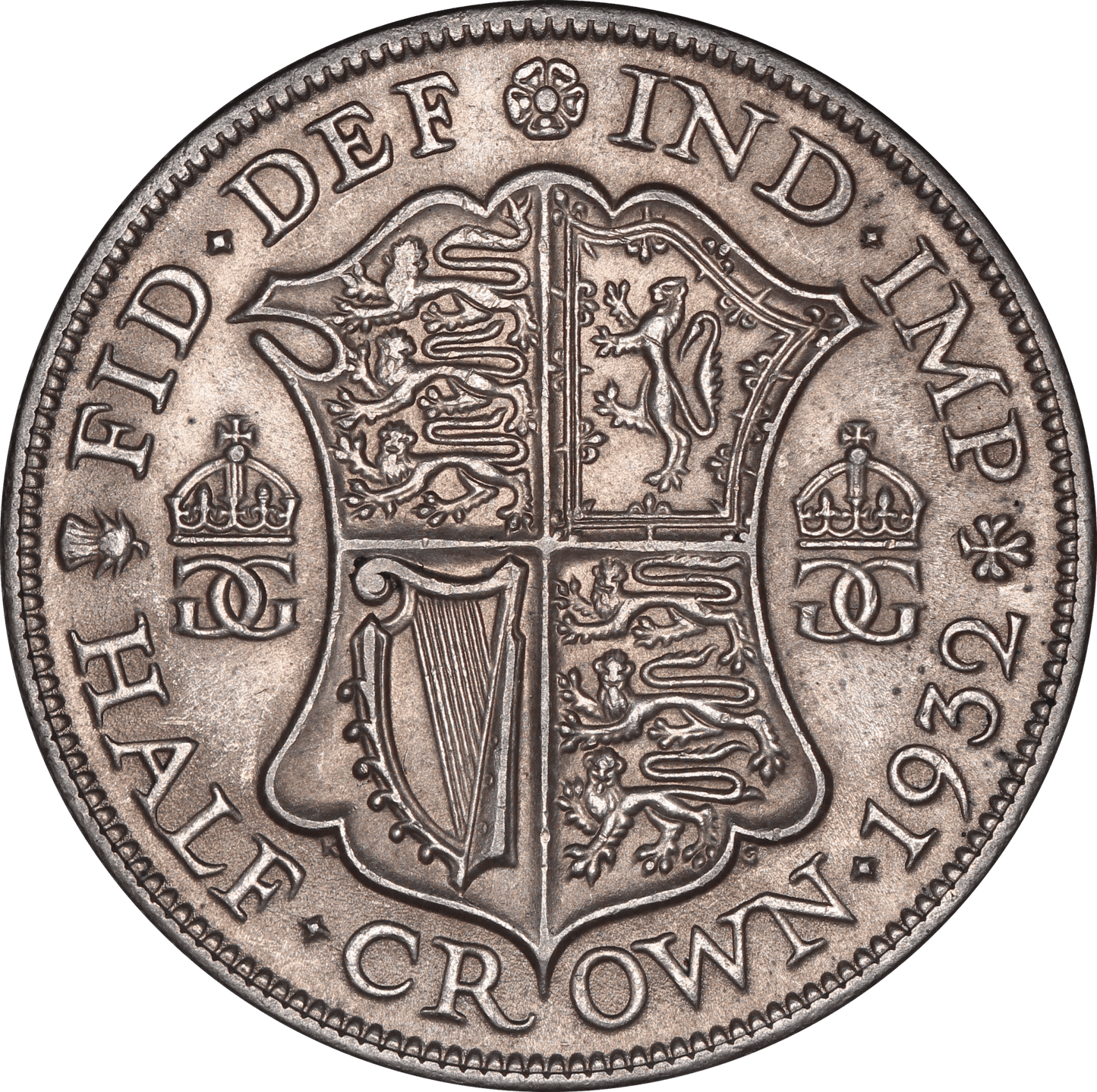 1932 King George V Half Crown Coin - AUNC - S.4037