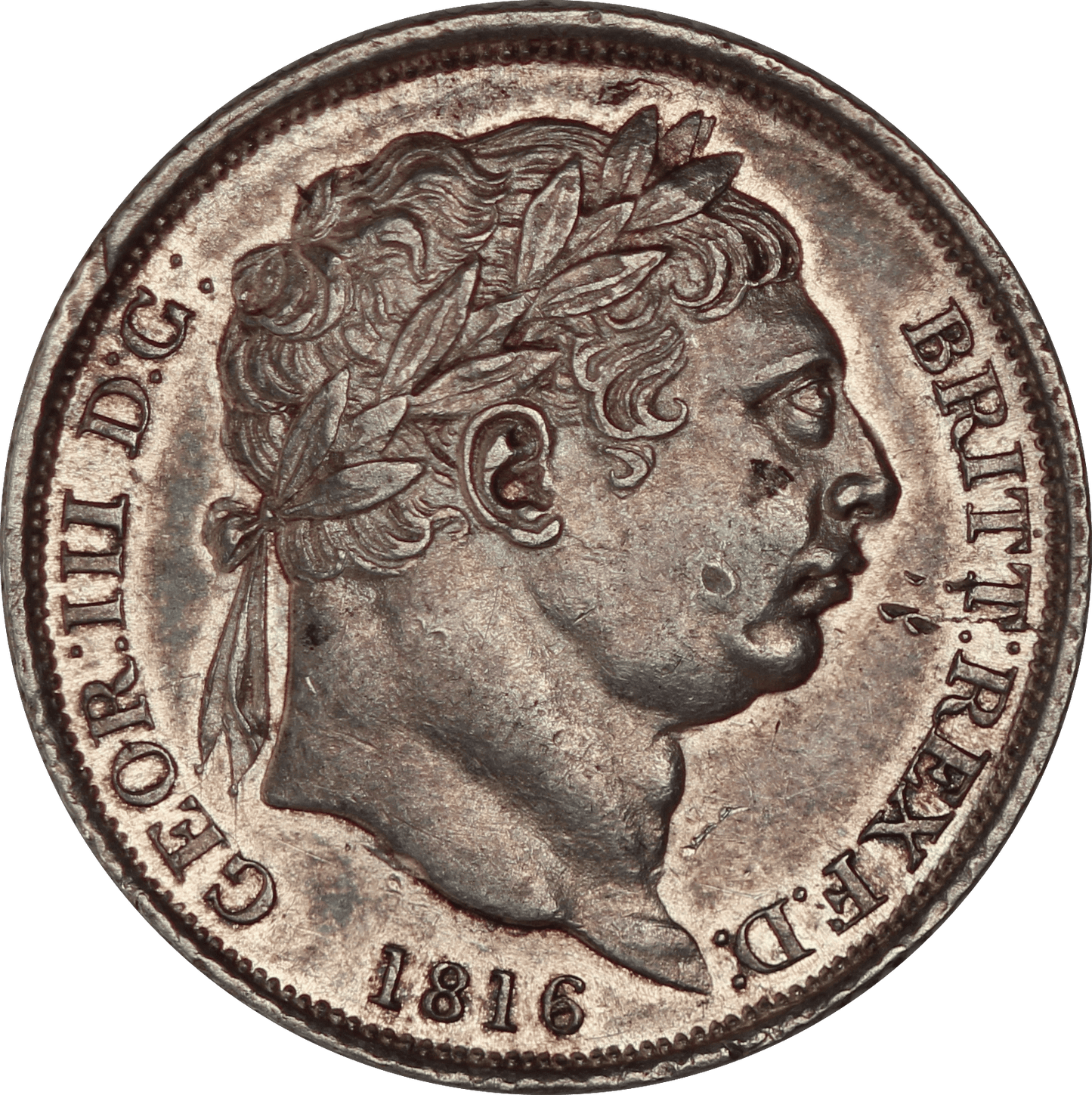1816 King George III Sixpence - EF - S.3791