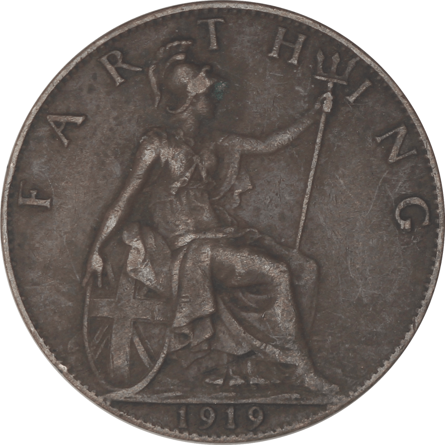 1919 King George V Farthing - VF - S.4060