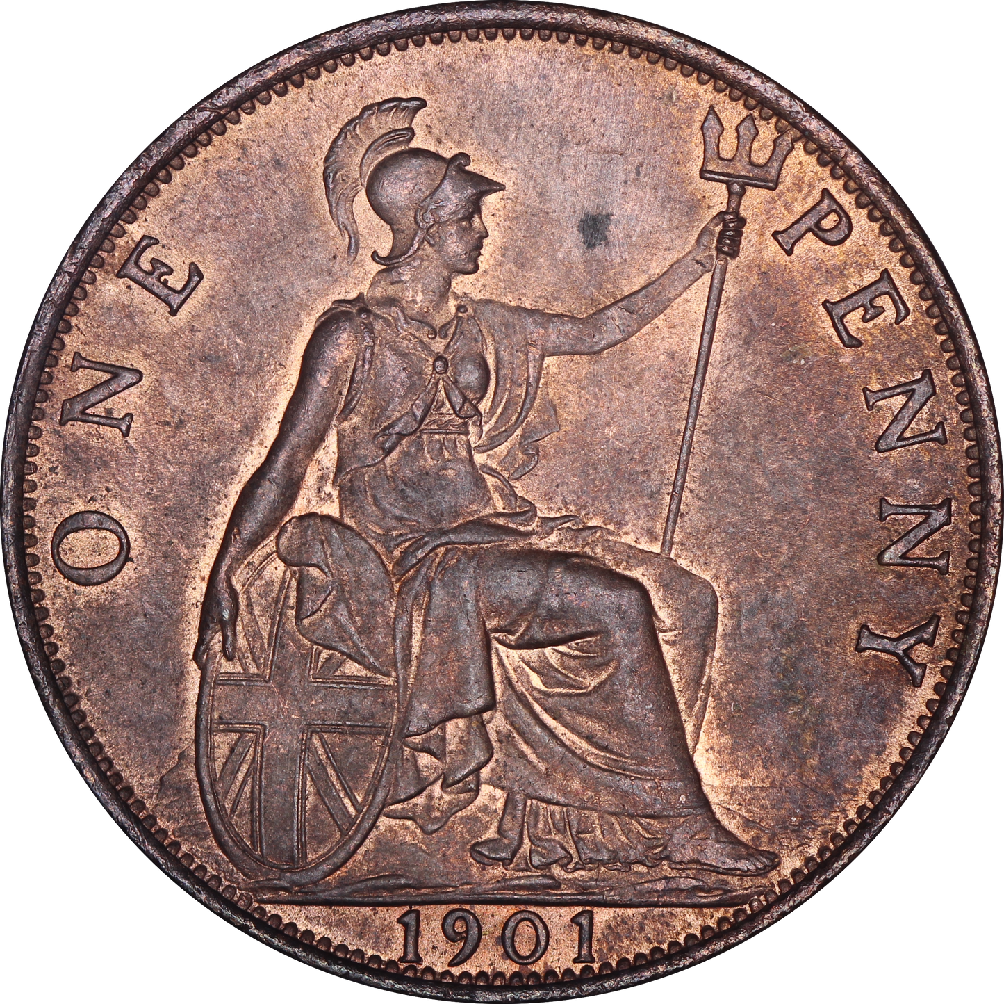 1901 Queen Victoria Penny - AUNC - S.3961