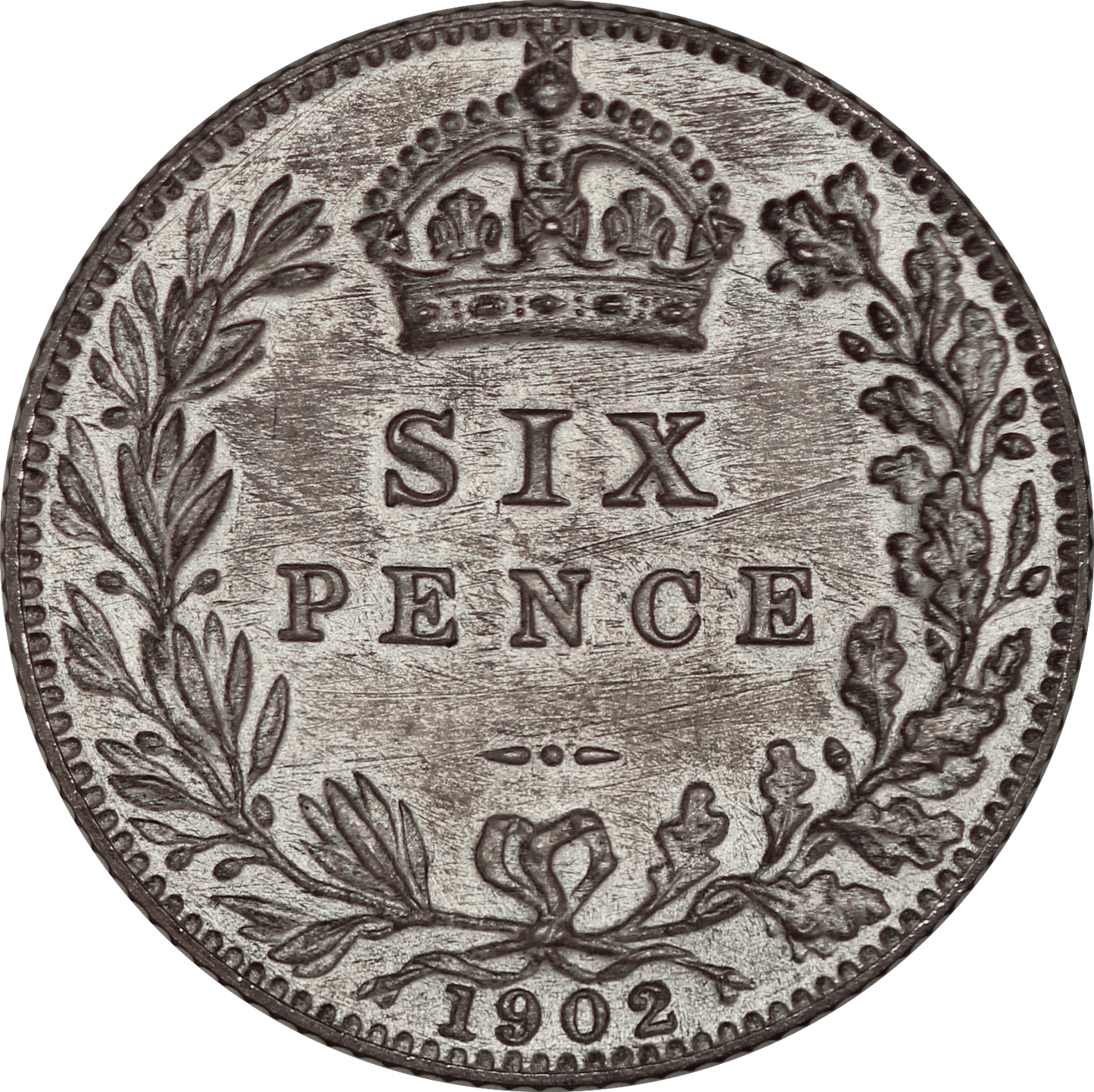 1902 King Edward VII Matte Proof Sixpence - UNC - S.3983