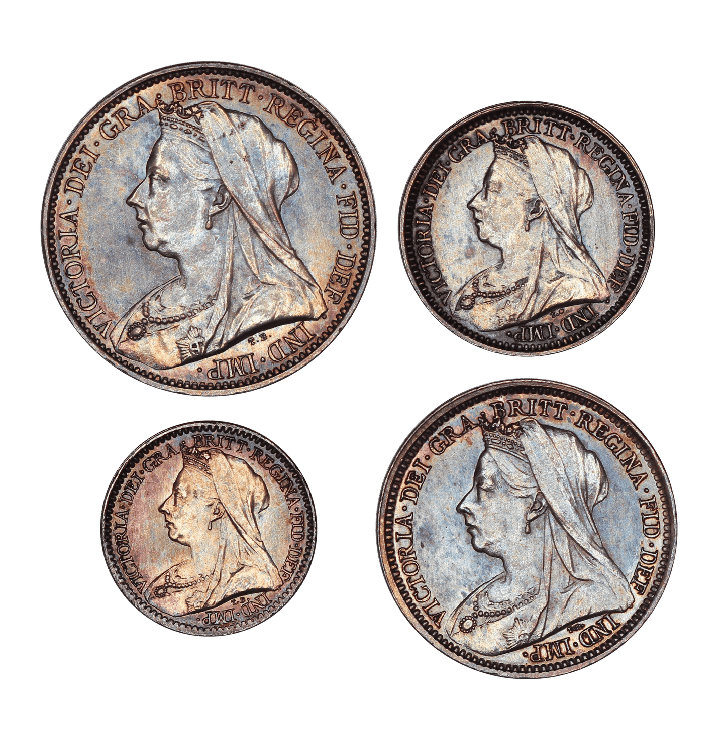 1899 Queen Victoria Maundy Set - AUNC - S.3943