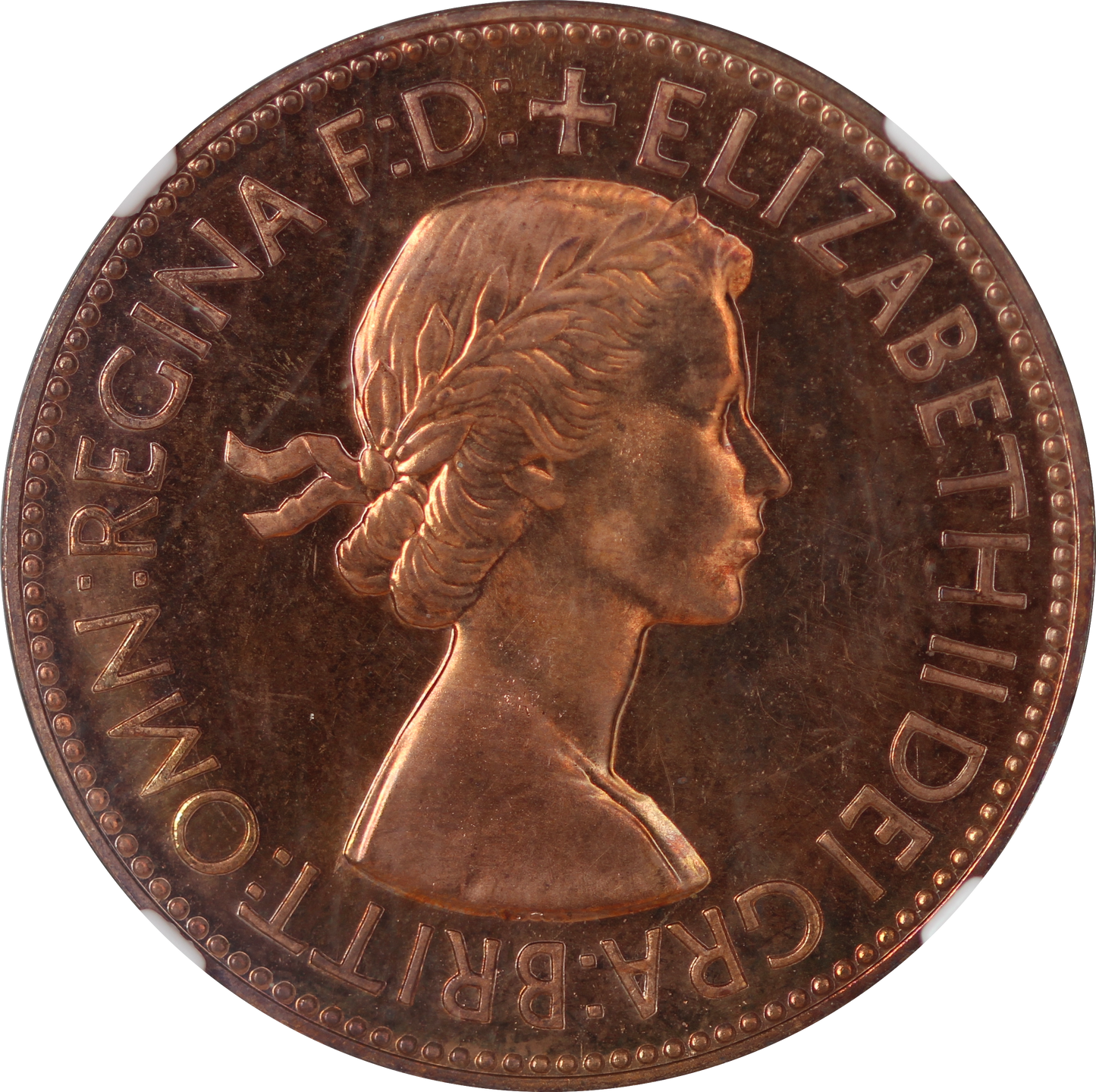 1953 Queen Elizabeth II Proof Penny - PF 64 RB - S.4154