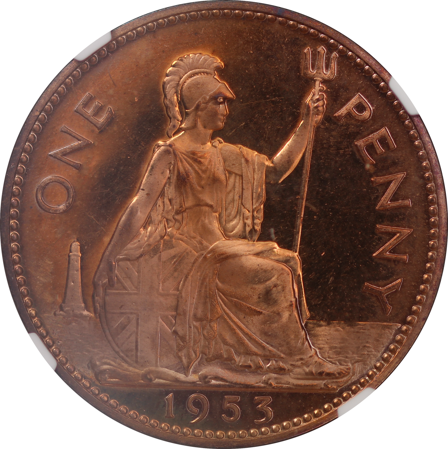 1953 Queen Elizabeth II Proof Penny - PF 64 RB - S.4154