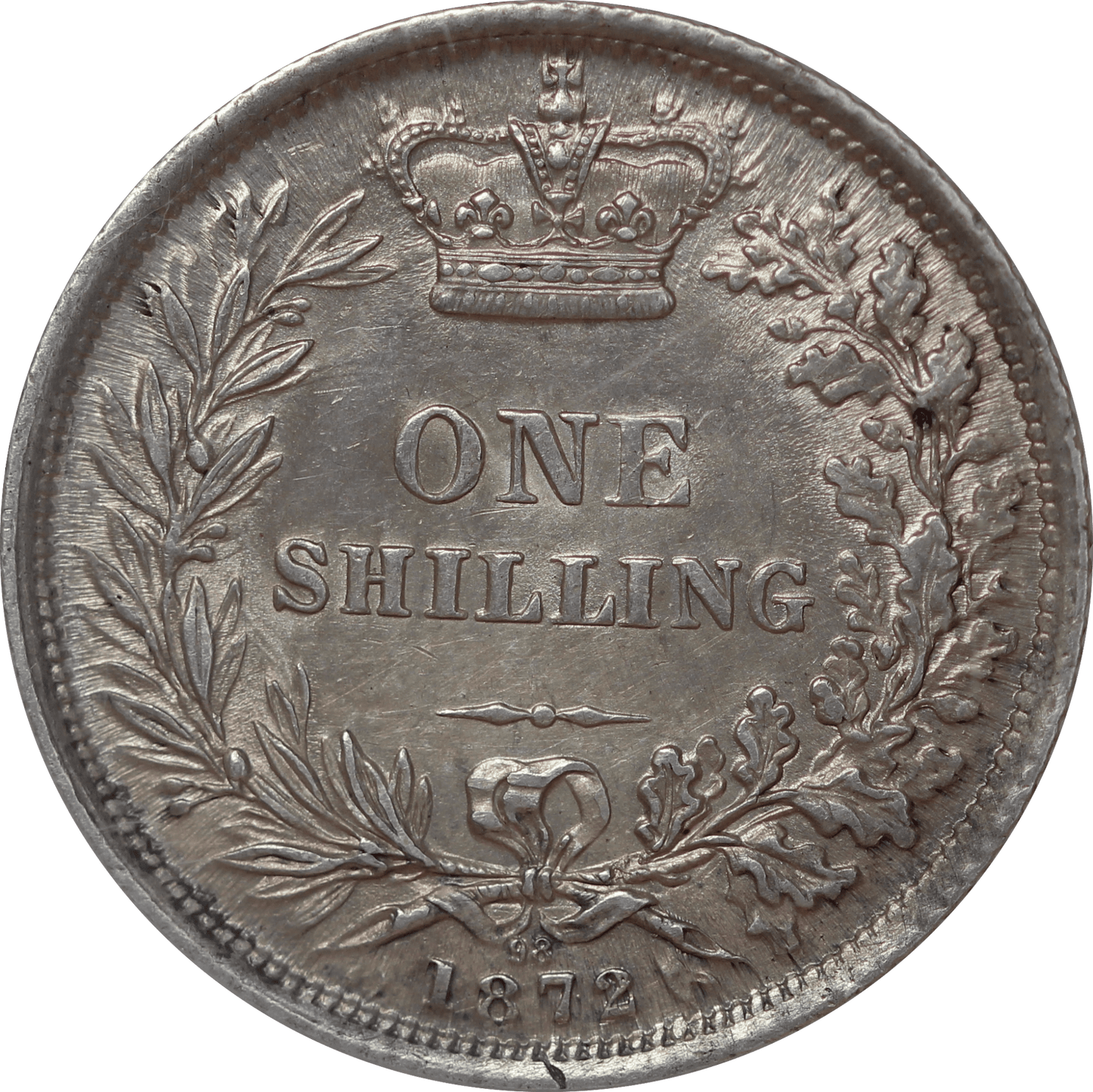 1872 Queen Victoria Shilling - CGS 65 - S.3906A
