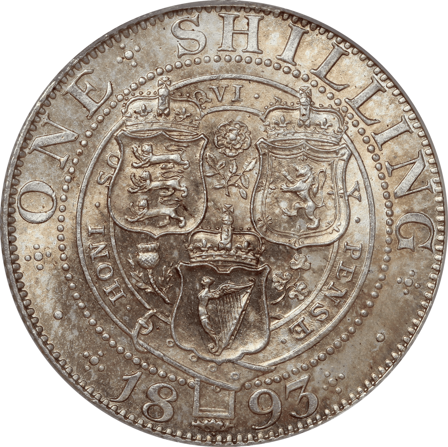 1893 Queen Victoria Shilling - CGS 82 - S.3940