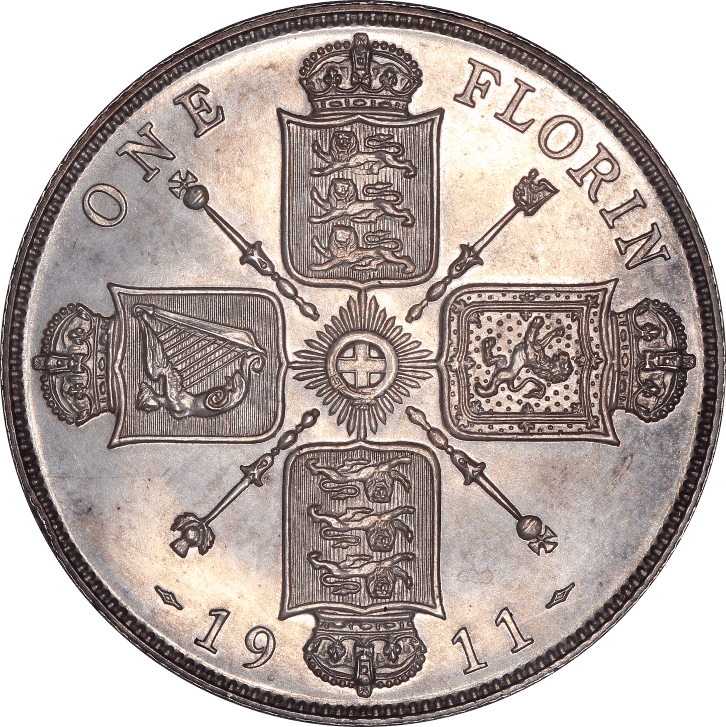 1911 King George V Proof Florin - UNC - S.4012