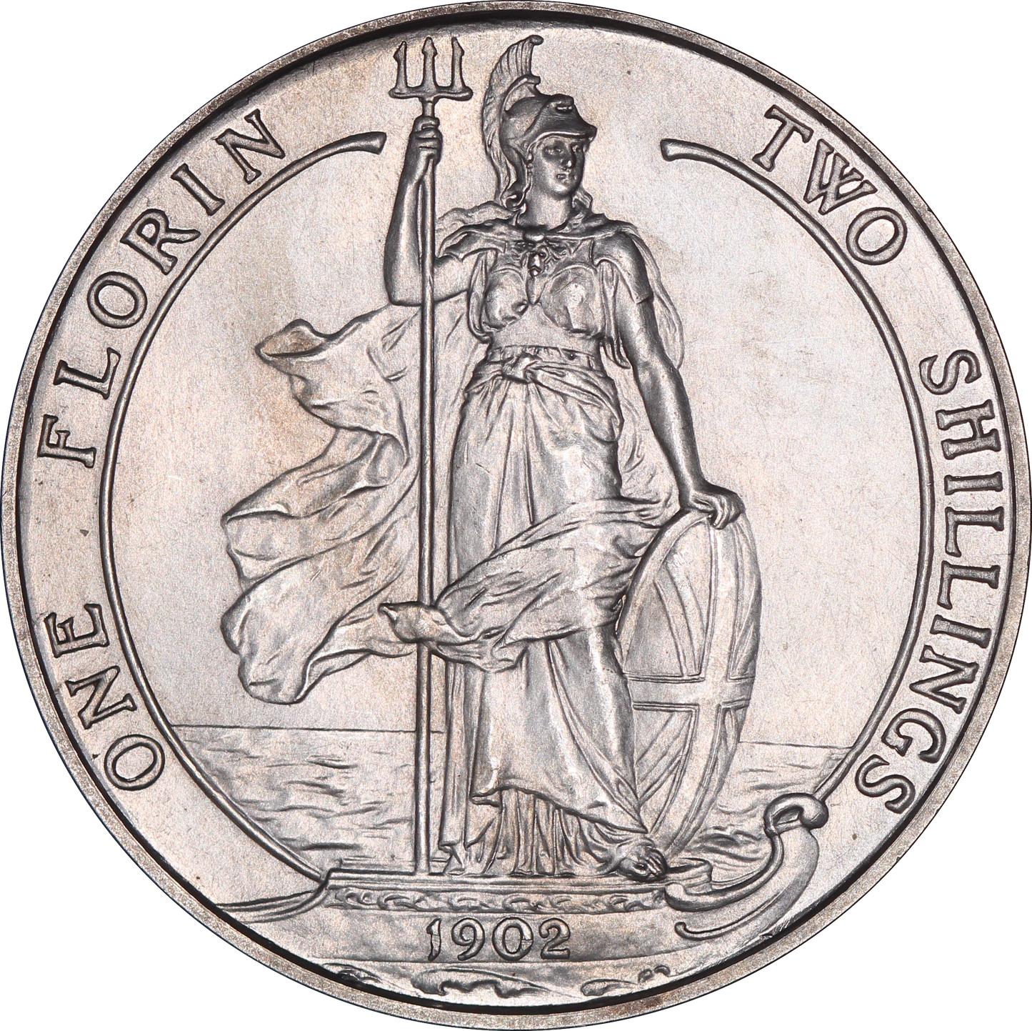 1902 King Edward VII Matte Proof Florin - UNC - S.3981