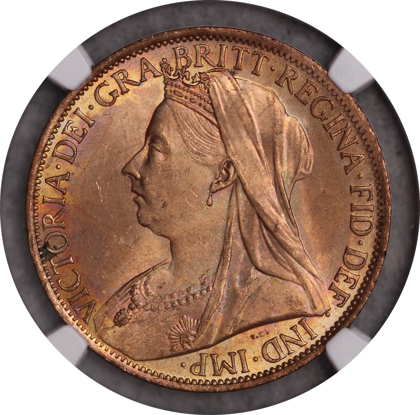 1901 Queen Victoria Penny - MS64 RB - S.3961