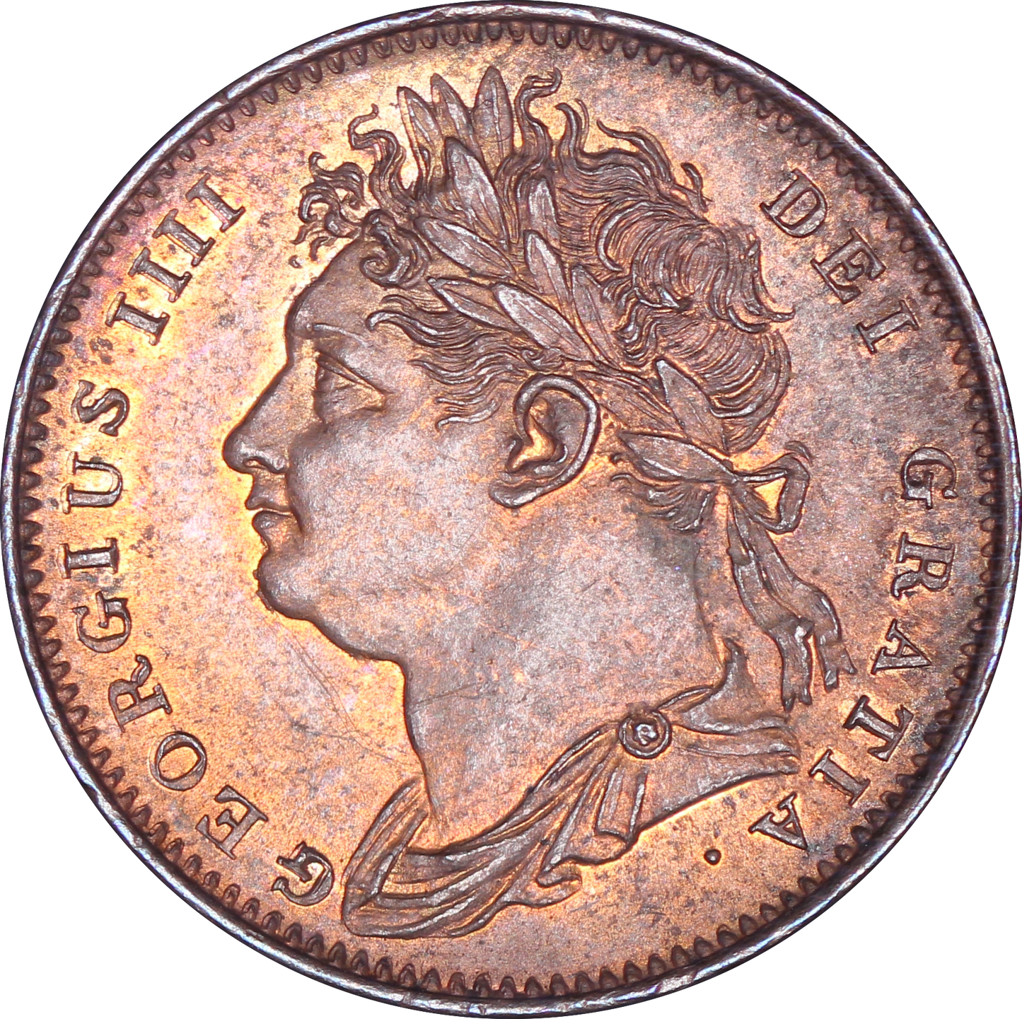 1821 King George IV Farthing - AUNC - S.3822