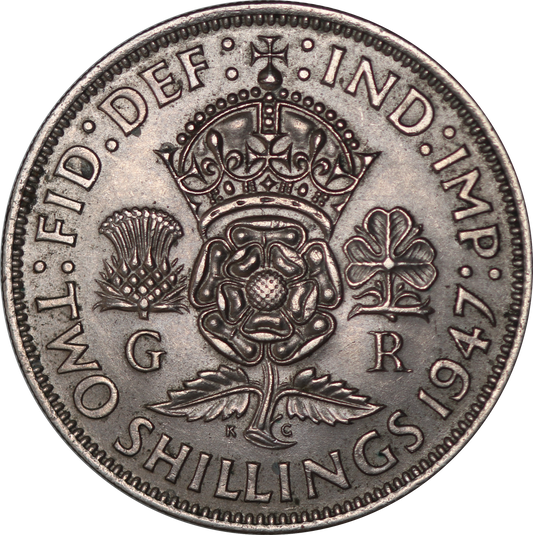 1947 King George VI British Florin Coin - EF - SPINK 4102