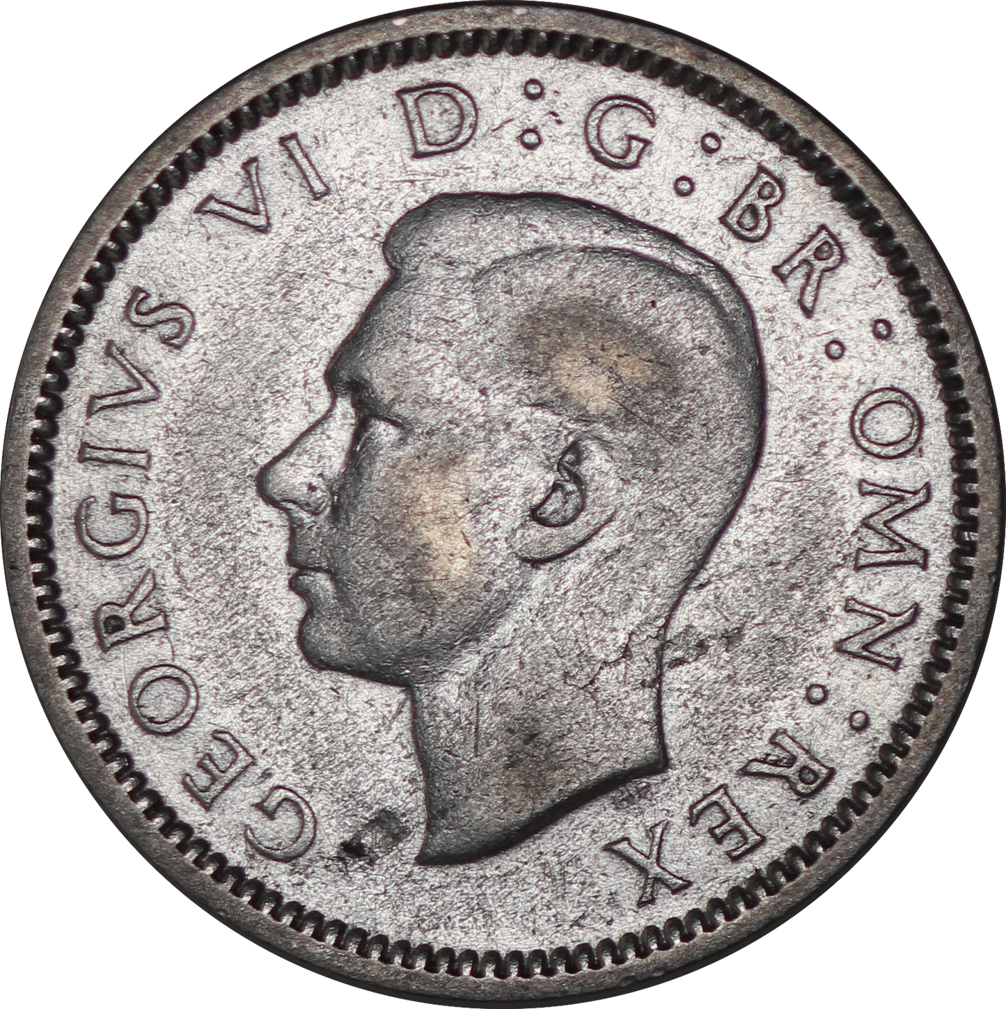 1938 King George VI Lucky British Silver Sixpence Coin - VF - SPINK 4084