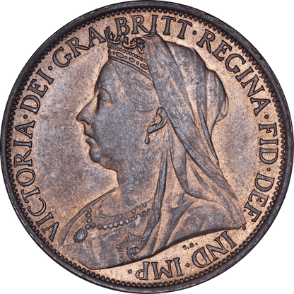 1901 Queen Victoria One Penny - AUNC - S.3961