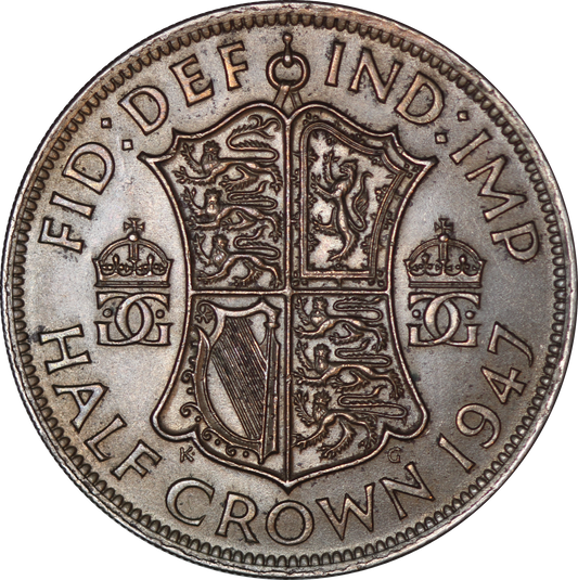 1947 King George VI British Half Crown Coin - AUNC - SPINK 4101