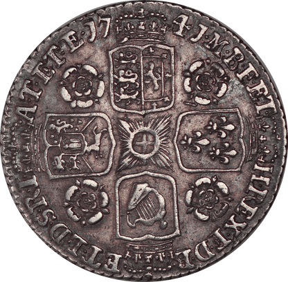 1741 King George II Sixpence - VF - SPINK 3708