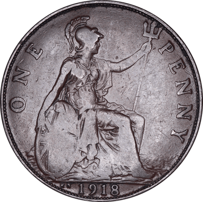 1918 KN King George V Penny - F - S.4053