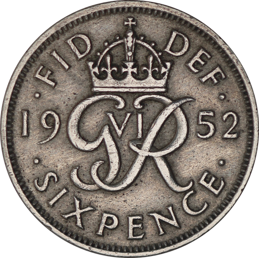 1952 King George VI Sixpence - VF - SPINK 4110