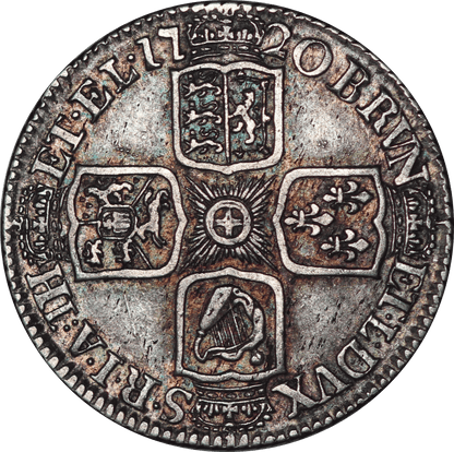 1720 King George I Large 0 Shilling - VF - SPINK 3646