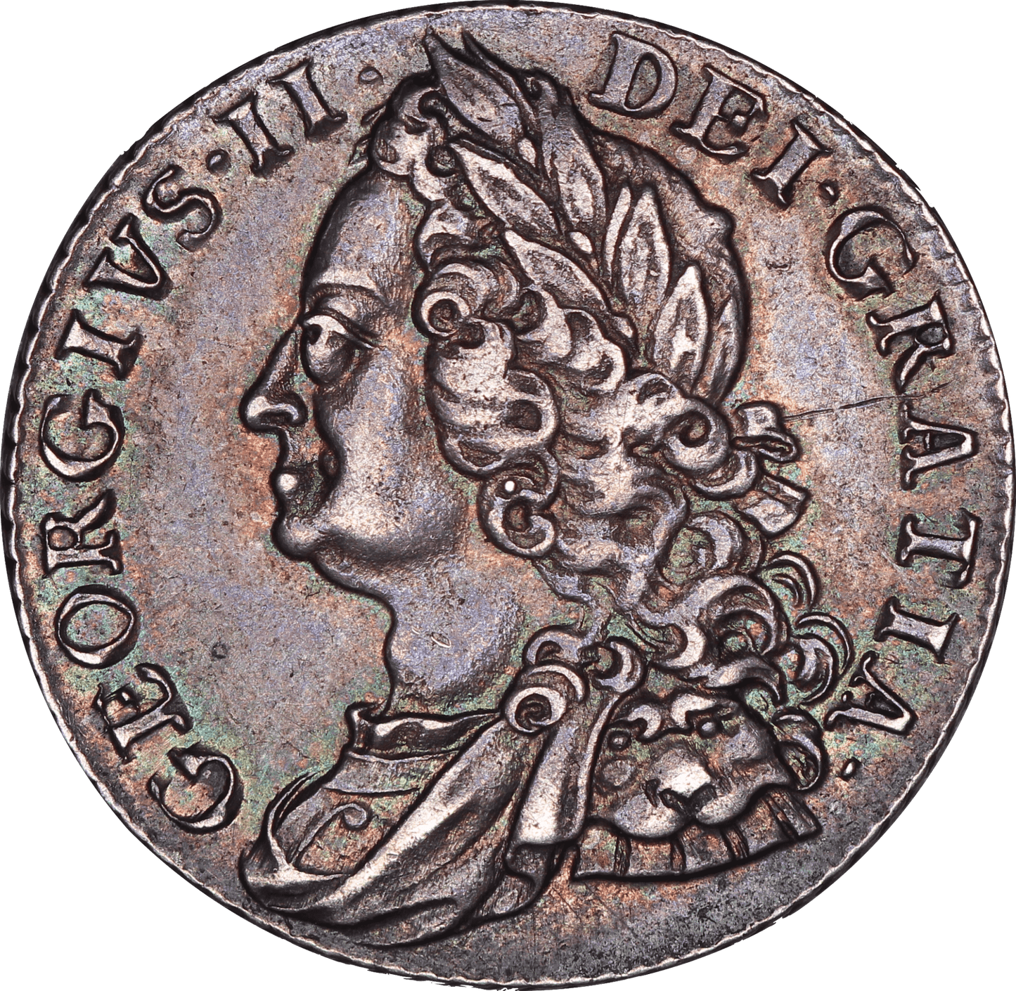 1758 King George II Shilling - EF - SPINK 3704