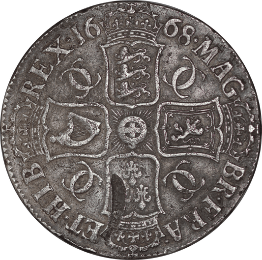 1668 King Charles II Crown - F - SPINK 3357