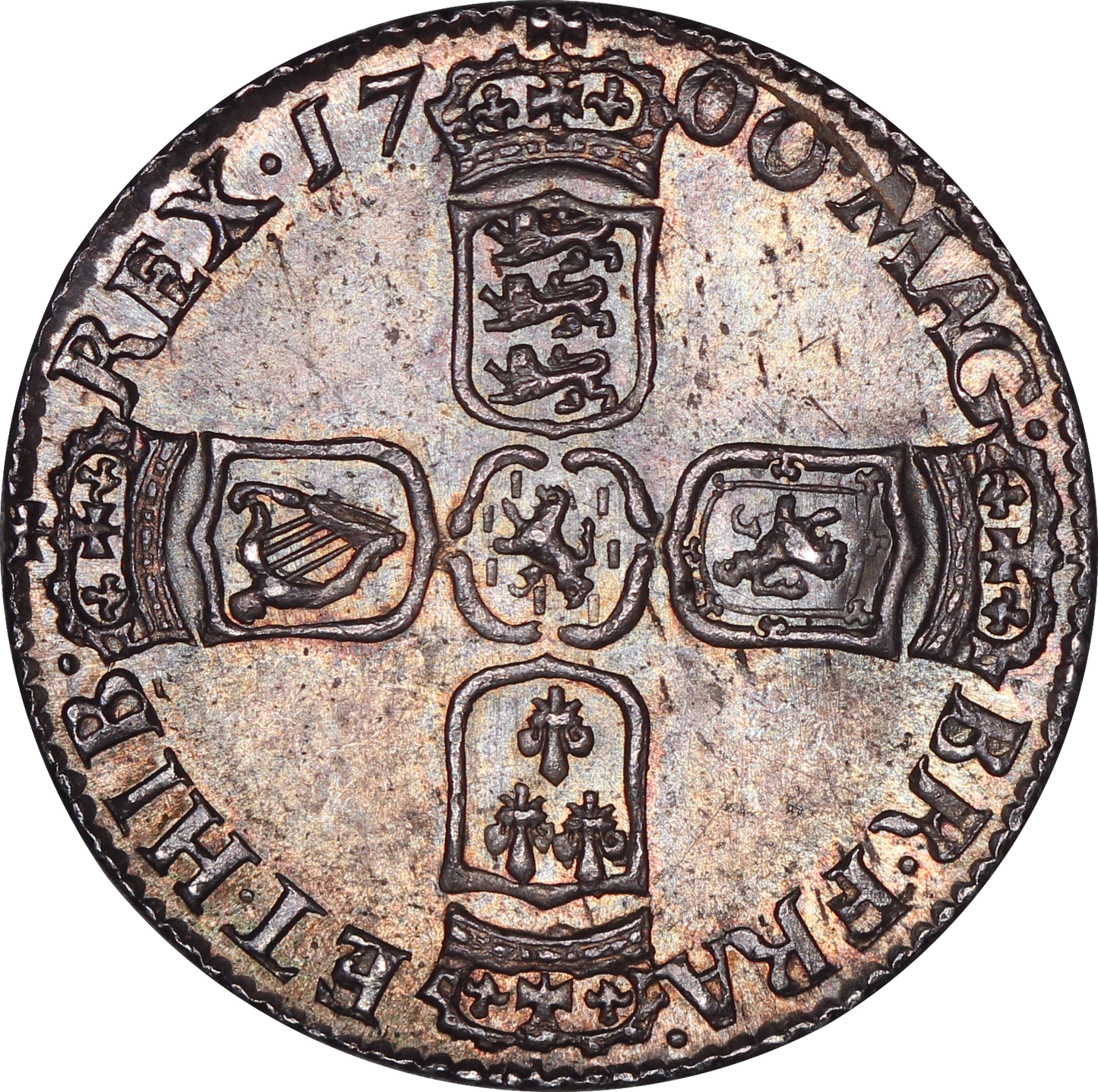 1700 King William III Sixpence - AUNC - SPINK 3538