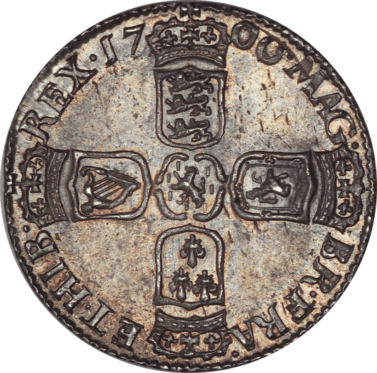 1700 King William III Sixpence - AUNC - SPINK 3538