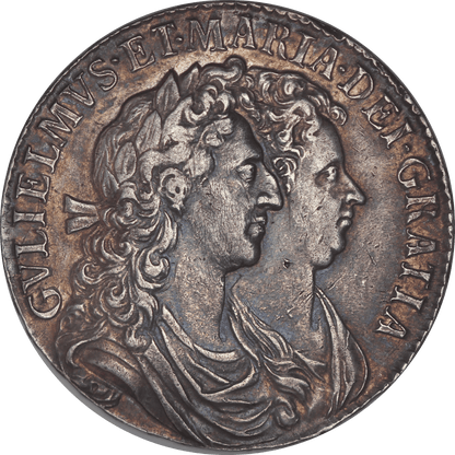 1689 William & Mary Halfcrown - EF - SPINK 3434