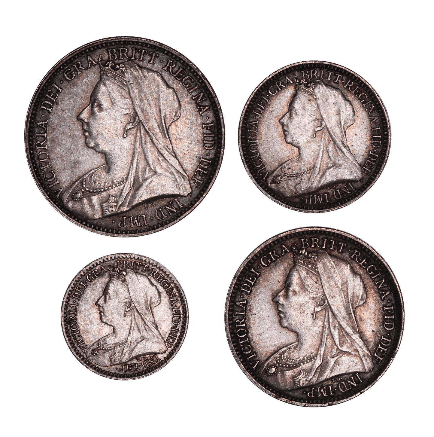 1896 Queen Victoria Maundy Set - AUNC - SPINK 3943