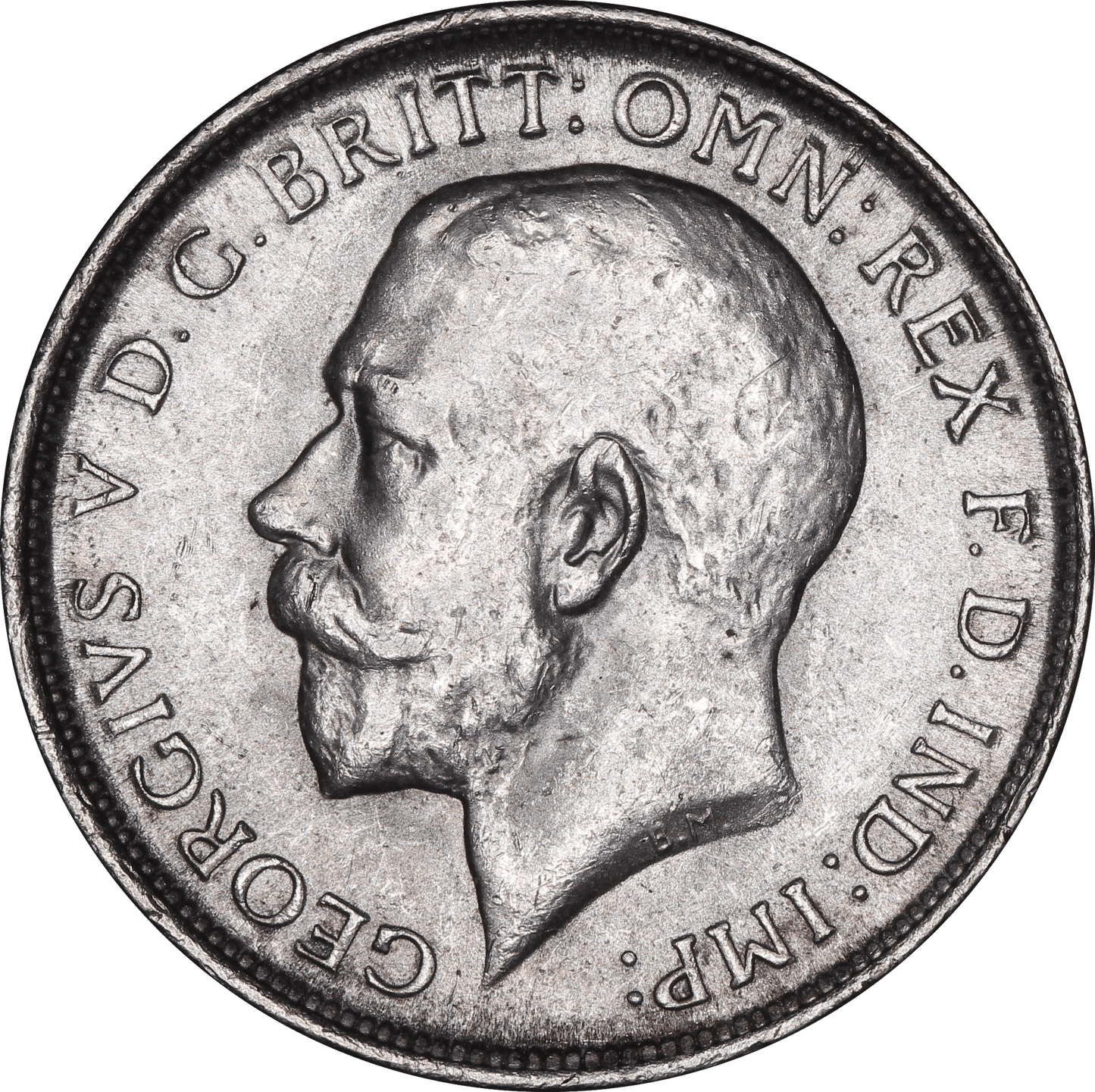 1918 King George V British Silver Florin Coin - EF - S.4012