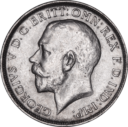 1918 King George V British Silver Florin Coin - EF - S.4012