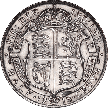 1918 King George V Half Crown - EF - S.4011