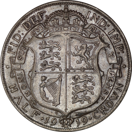 1919 King George V Half Crown - EF - SPINK 4011