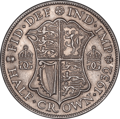 1932 King George V Half Crown Coin - AUNC - S.4037