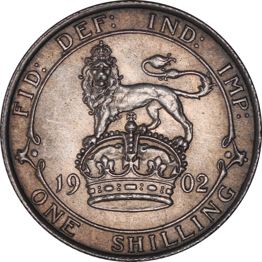 1902 King Edward VII Shilling Coin - EF - SPINK 3982