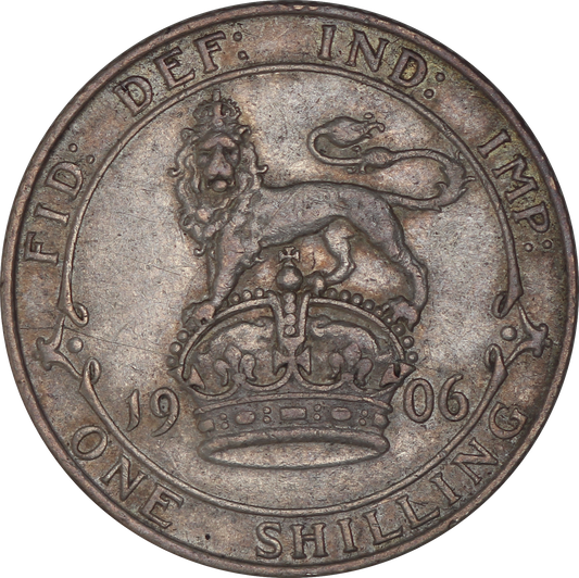 1906 King Edward VII Shilling Coin - VF - SPINK 3982