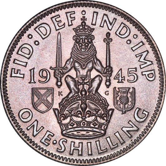 1945 King George VI Scottish Shilling - UNC - SPINK 4083