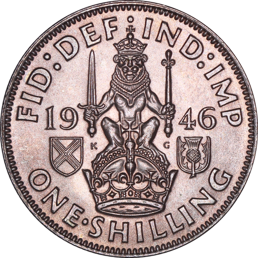 1946 King George VI Scottish Shilling - UNC - SPINK 4083