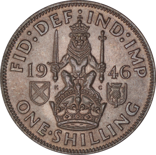 1946 King George VI Scottish Shilling - UNC - SPINK 4083