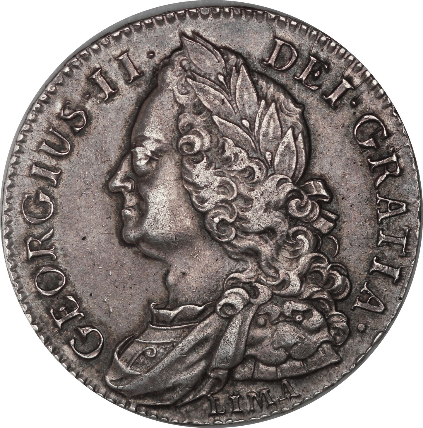 1745 King George II LIMA Halfcrown - VF - SPINK 3695