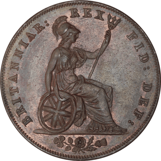 1826 King George IV Halfpenny - AUNC - SPINK 3824