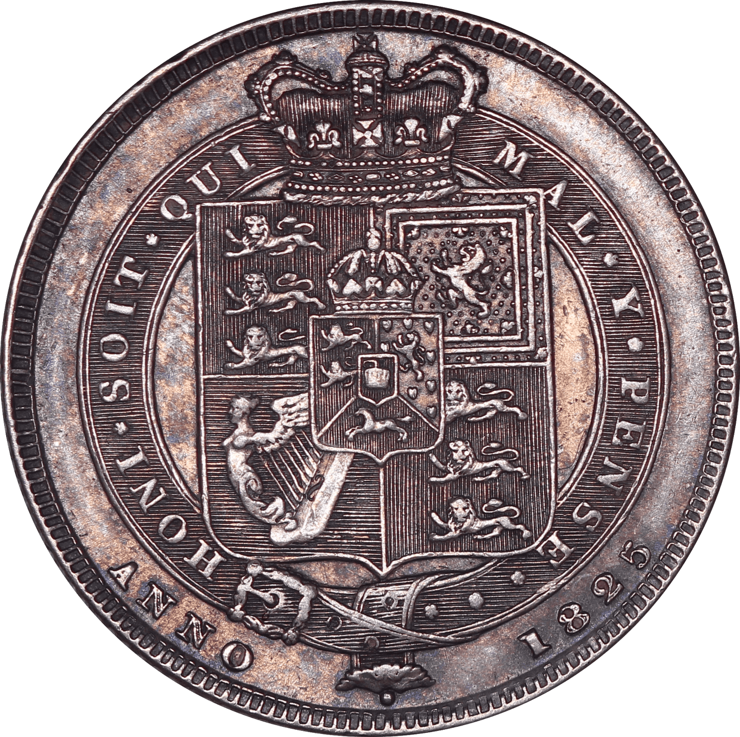 1825 King George IV Shilling - EF - S.3811