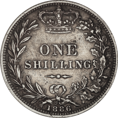 1886 Queen Victoria Shilling - VF - S.3907
