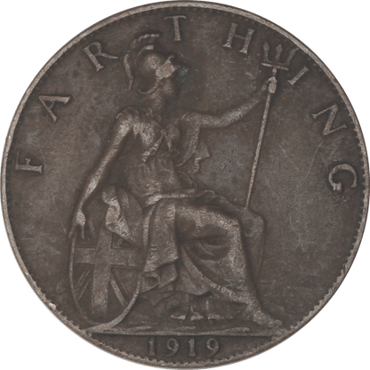 1919 King George V Farthing - VF - S.4060