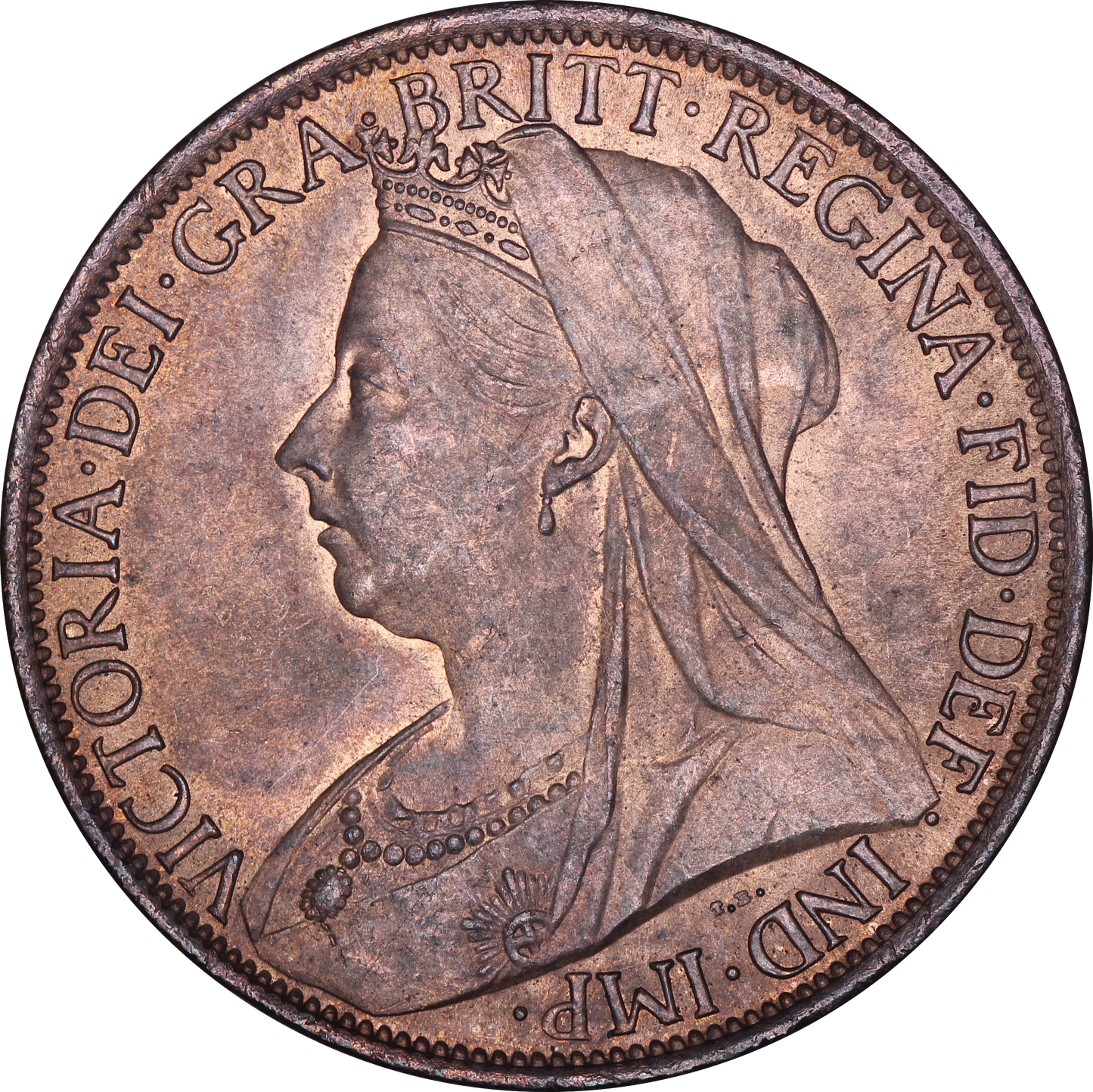 1901 Queen Victoria Penny - AUNC - S.3961