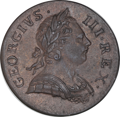 1771 King George III Halfpenny - EF - SPINK 3774