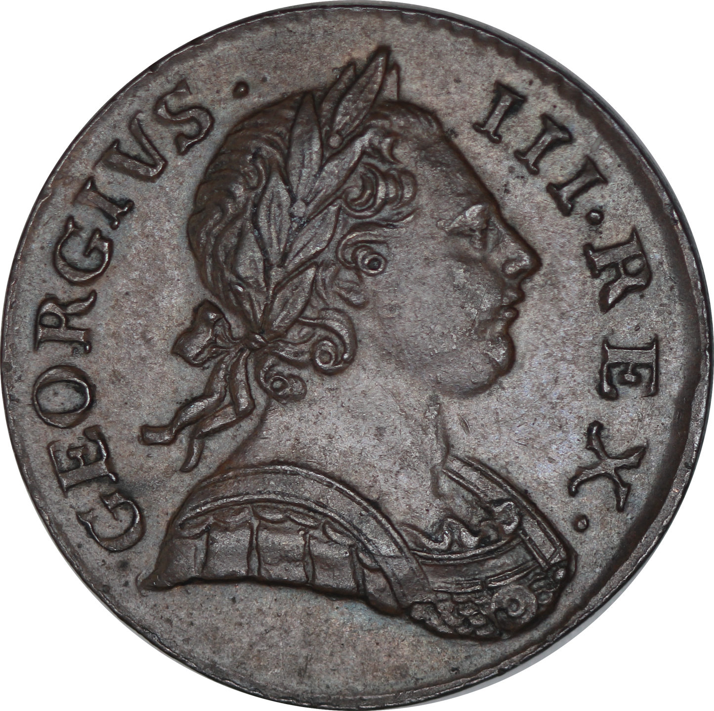 1772 King George III Halfpenny - VF - SPINK 3774