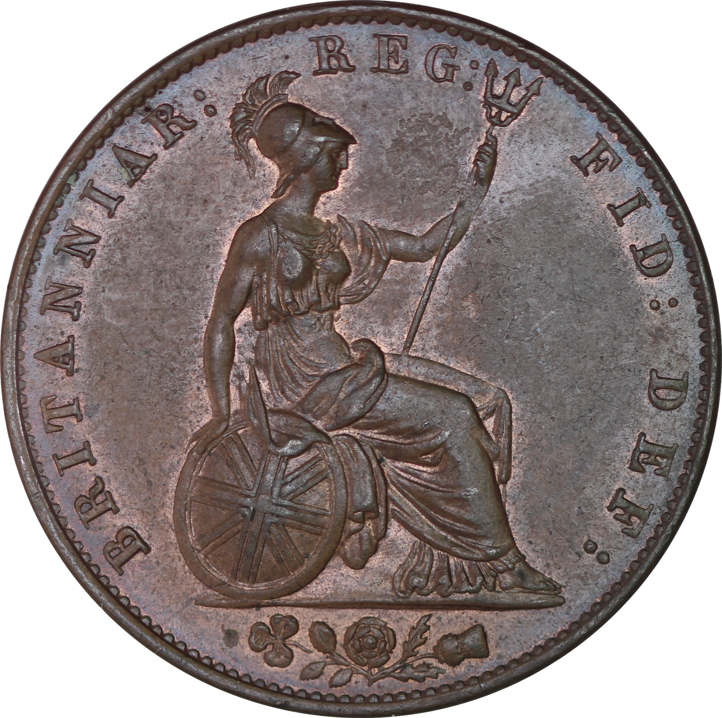 1841 Queen Victoria Halfpenny - AUNC - SPINK 3949