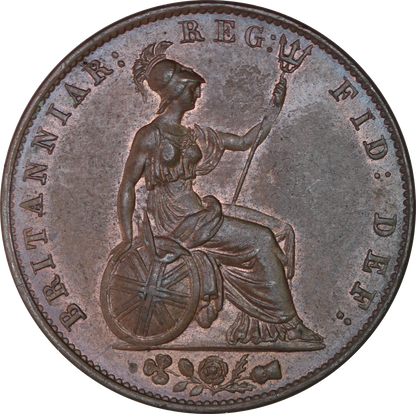 1841 Queen Victoria Halfpenny - AUNC - SPINK 3949